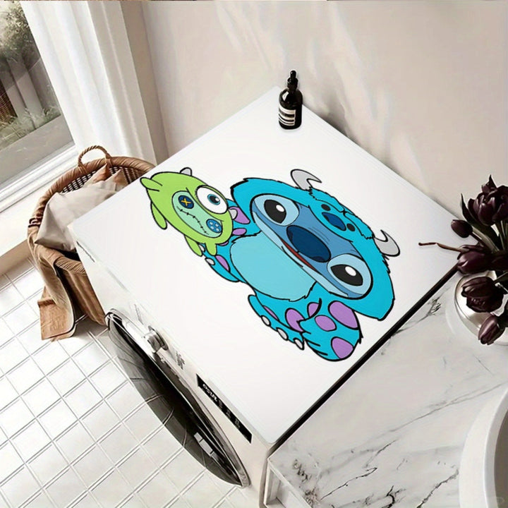 1 pieza, tapa superior de lavadora, goma, "Stitch y Mike Wazowski", alfombras decorativas para uso diario