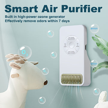 Purificador de aire mini para mascotas, eliminador de olores portátil con alimentación USB, material de plástico, ideal para caja de arena de gato y caseta de perro, bajo voltaje, FreshBreeze