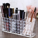 Organizador de cosméticos independiente, soporte de almacenamiento de maquillaje de plástico duradero, multifuncional, no necesita electricidad, para la organización del baño y el hogar.