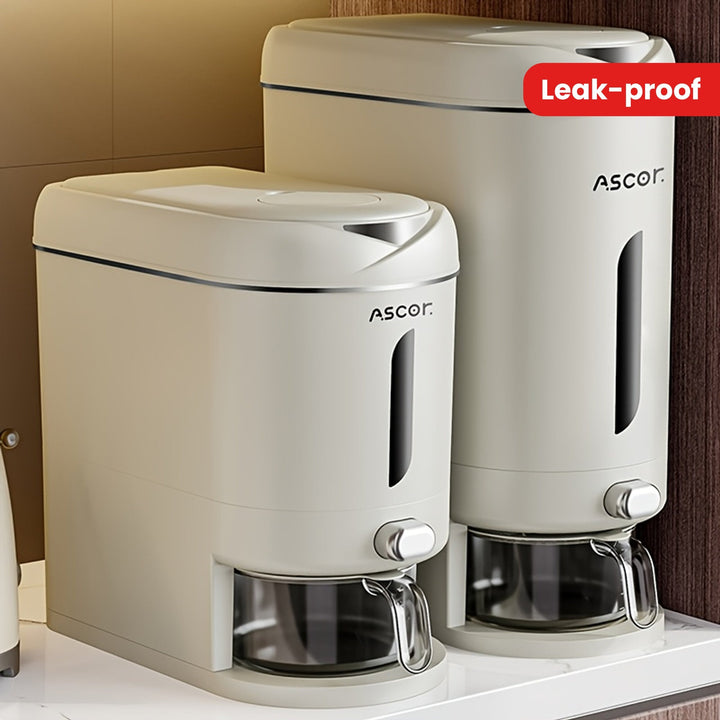 Contenedor de Almacenamiento, Cubo Sellado a Prueba de Insectos y Humedad, Dispensador de Arroz de Gran Capacidad a Prueba de Fugas para el Hogar, para Cereales, Arroz, Harina, Almacenamiento y Accesorios de Cocina