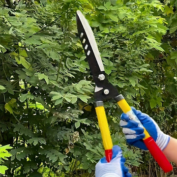 1 Cortaespines de jardín ergonómicos con mango de acero de alta resistencia - Cortaespines de metal duraderos para setos, árboles, césped y jardinería, diseño de dos manos, cuchilla afilada, no necesita electricidad, herramienta de jardín moderna, herram