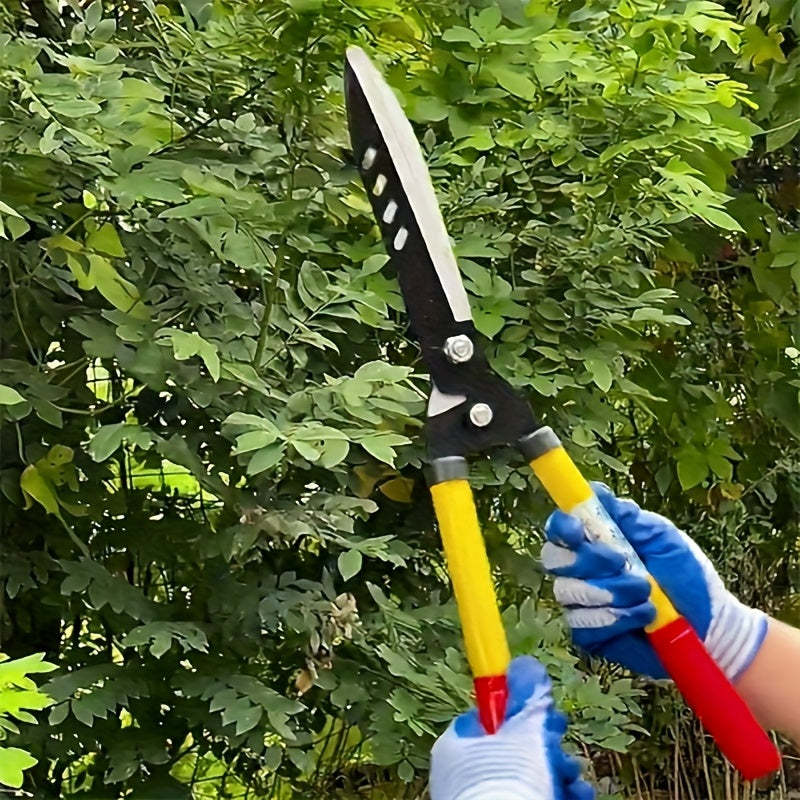 1 Cortaespines de jardín ergonómicos con mango de acero de alta resistencia - Cortaespines de metal duraderos para setos, árboles, césped y jardinería, diseño de dos manos, cuchilla afilada, no necesita electricidad, herramienta de jardín moderna, herram