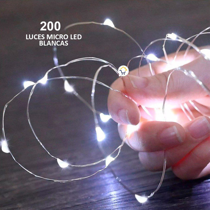 Luces Micro Led Decoración Luz Navidad X 200 AE050B