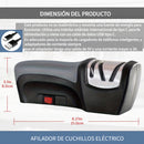 WANVOAPLS Afilador Eléctrico de 2 Etapas con USB – Protección Automática contra Sobrepresión para Cuchillas – Multifuncional para Cuchillos, Tijeras y Destornilladores – Compacto, Seguro y Fácil de Usar en Hogares y Cocinas