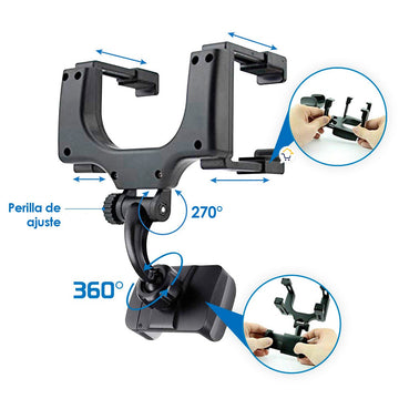 Soporte Universal Celular Auto Espejo Retrovisor Holder SUC01