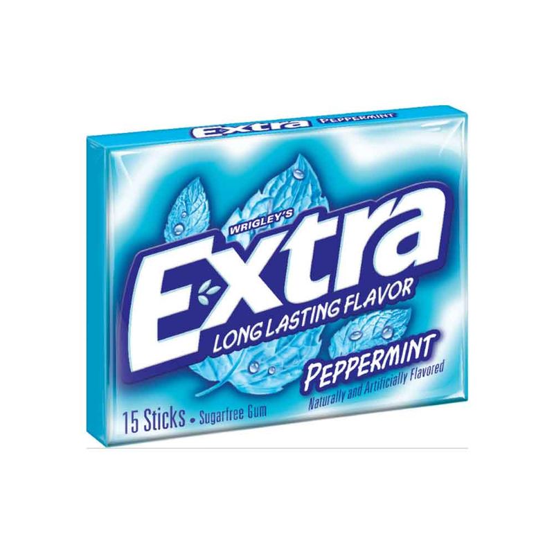 CHICLETS EXTRA 15U PEPPERMINT