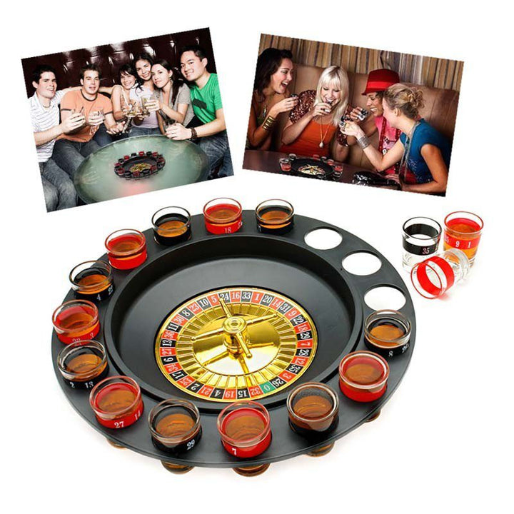 Ruleta Shots Juego de Mesa Para Tomar Spinning 16 Piezas HD4872