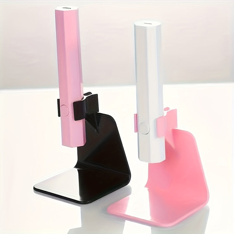 3 Piezas Soporte Multifuncional para Lámpara de Uñas - Diseño Ergonómico con Agarre Seguro, Plástico Rosa Duradero para Secadores LED, Organizador Ahorrador de Espacio para Salón y Hogar