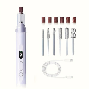 Drill eléctrico portátil para manicura, diseñado para quitar uñas, reparar y pulir en casa.