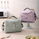 Nueva bolsa de almuerzo pintada a mano de moda. Bolsa de comida no alimentaria, viaje al aire libre, picnic de mano grande capacidad aislada, regreso a la escuela.
