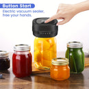 Sellador de Vacío Automático para Frascos Mason - Recargable por USB, Compatibilidad con 5 Tapas Anchas y 5 Regulares, Ideal para el Almacenamiento de Productos Secos, Plástico Seguro para Alimentos, Máquina de Sellado al Vacío | Gadget de Cocina Moderna