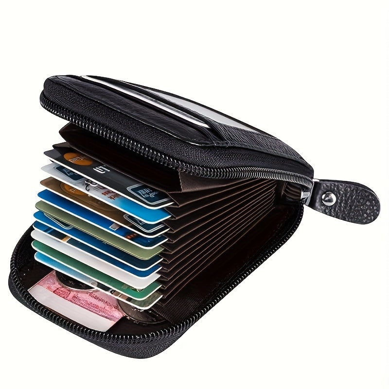 1pc Cartera Hombre Delgada con Cremallera y Bolsillo para Monedas - Diseño Ligero y Duradero para el Día a Día, Organización de Esenciales, Mini Billetera Elegante