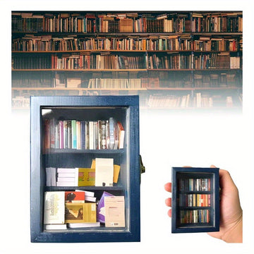 Estantería de mini libros antiestrés creativos para la descompresión de pequeños adornos