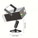 1pc luz láser cuadrada, luz de discoteca, luz de fiesta, luz de escenario, control por voz con control remoto, enchufe USB, para fiestas, bodas, cumpleaños, clubes, familias, kTv