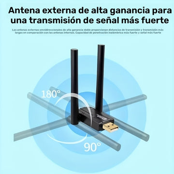 Adaptador de Tarjeta WiFi 6 de 900Mbps, Adaptador de Red USB AX900 WiFi 6, Doble Banda 2.4G y 5G, Adaptador sin varillas 802.11ax 900Mbps Compatible con Portátiles y PCs de Escritorio para Windows 7/8/10/11