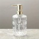 Botella dispensadora de vidrio, bomba para jabón líquido con textura 3D, base independiente, decoración para baño, ideal para shampoo, acondicionador, productos de baño y suministros para el hogar y cocina, 1 unidad