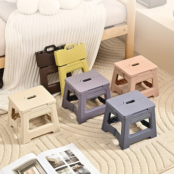 Banco de almacenamiento plegable para escaleras, banco para cambiar zapatos - Portátil, ajustable, banco duradero cuadrado, adecuado para el hogar, la cocina, el baño - Antideslizante, fácil de almacenar, estilo moderno, material plástico