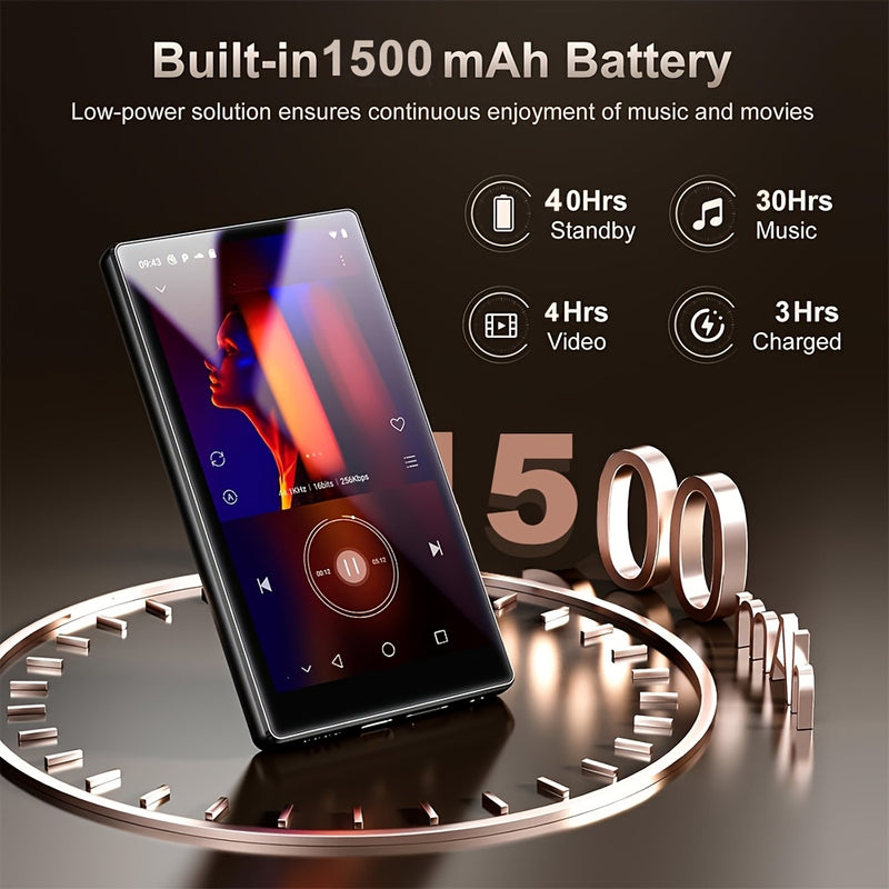 Reproductor de MP4 con WiFi, pantalla táctil completa de 3,6 pulgadas con Spotify, e-book, reproductor de MP4 Android con aplicaciones, radio FM.
