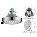 1 cabezal de ducha contemporáneo de 4 pulgadas, 5 modos de rociado, alta presión, montaje en pared/colgado/insertado, sin necesidad de electricidad, rociador estilo spa americano para hogar, hotel y casa de huéspedes