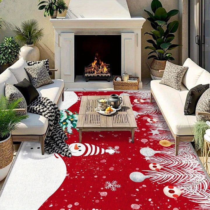 Alfombra de Lujo Seven Deer para Exterior/Interior - Alfombrilla Antideslizante Lavable a Máquina 853gsm, Ideal para Patio, Sala o Camping (Más de 1.8m) - Fácil Limpieza, Textura Suave y Diseño Geométrico, Decoración Versátil para el Hogar