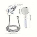 Juego de Cabezal de Ducha de Lluvia de Alta Presión con 5 Modos, Spray de Mano y Soporte Americano - Acabado Pulido, Opciones de Montaje en Pared/Techo para una Experiencia de Baño Mejorada, Agua Caliente, Ducha, SL, Decoración de Regalo de Navidad/Hallo