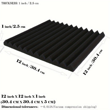 Conjunto de 100 piezas de Paneles de Espuma para Estudio VIBuilt con Aislamiento Fónico, 50 Negros + 50 Azules, 30.48cm x 30.48cm x 2.54cm Material de Grabación Acústica con Cinta Nano Doble Cara, Sin Daños en las Paredes, Ideal para Estudios y Grabacion