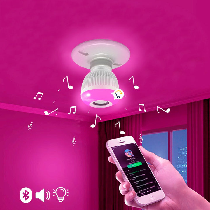 Bombillo Parlante Led multicolor Con Bluetooth Control Remoto 112