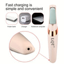 Removedor de Pies Eléctrico Recargable USB LQT - Exfoliador Portátil Inalámbrico con Batería de 300mAh, Herramienta Sin Aroma para el Cuidado de los Pies sin Dolor para Uso en Casa, Rosa Brillante/Blanco, Diseño Elegante, Acabado Suave, Para Aficionados