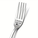 1pc "Te Amo Muchísimo" Tenedor de Acero Inoxidable Grabado - Pulido Espejo, Duradero y Apto para Lavavajillas - Regalo Romántico Ideal para Novio, Novia, Esposo, Esposa en Aniversario, Día de San Valentín, Cumpleaños, Navidad