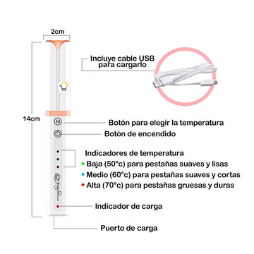 Encrespador Eléctrico De Pestañas Rizador EMY007
