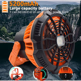 Ventilador Portátil de Camping con linterna LED