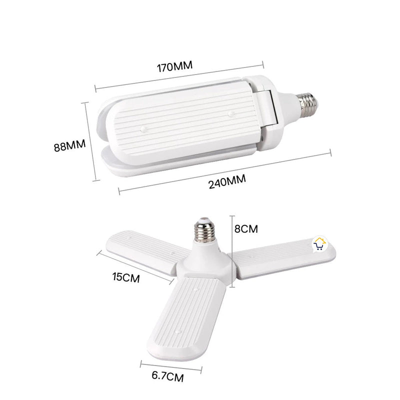 Bombillo Lámpara Led Plegable 3 Aspas Eco Amigable LX043