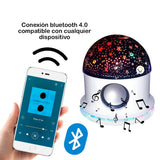 Proyector Estrellas Luna Parlante Bluetooth Control ASF045