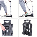 1 pieza de camión de mano plegable de aluminio ligero con 2 ruedas - Carrito de equipaje portátil y plegable para viajes de aeropuerto y mudanzas, negro, esenciales para el viaje | Manija ergonómica | Base de plástico duradera, carrito de viaje