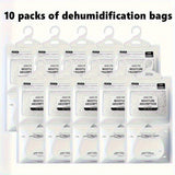 10 bolsas colgantes absorbentes de humedad, deshumidificadores, 16.91 oz de desecante, ideales para armarios y clósets - Bolsas deshumidificadoras reutilizables, perfectas para dormitorios y suministros diarios