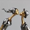1 Escultura Romántica para Pareja, Artesanía en Resina, Pieza Decorativa, Ideal para San Valentín, Navidad, Graduaciones, Decoración del Hogar, Sala de Estar, TV Stand, Dormitorio