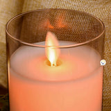 Vela Luz LED Grande Efecto Real Parafina Cristal JSM273