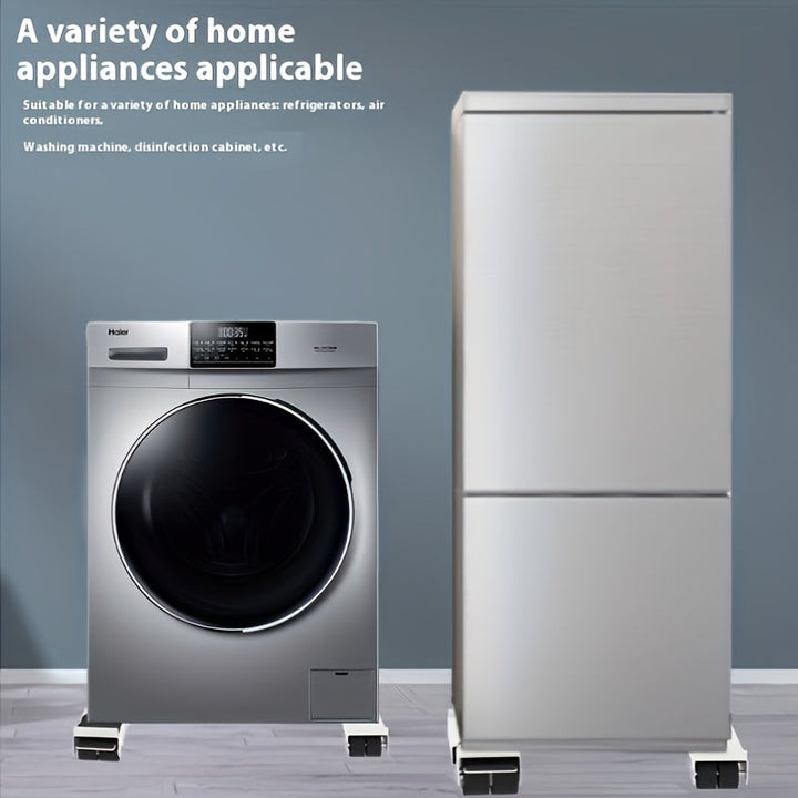 Soporte ajustable para lavadora, 2 piezas, longitud de 45.01 a 70.0 cm, acero inoxidable, antideslizante, patas antioxido, soporta hasta 300.0 KG, base amortiguadora, ideal para refrigeradores y electrodomésticos de lavandería, fácil de armar