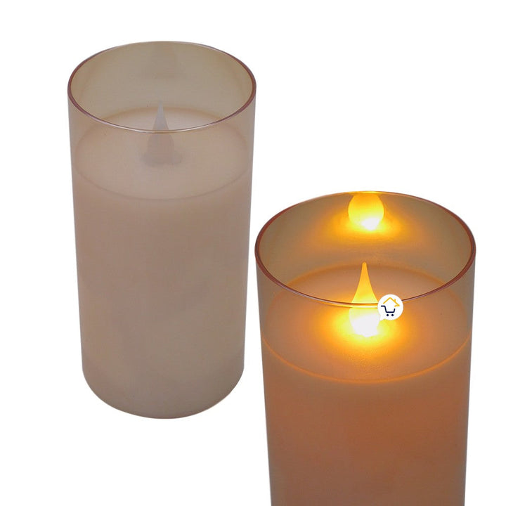 Vela Luz LED Grande Efecto Real Parafina Cristal JSM273