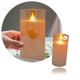 Vela Luz LED Grande Efecto Real Parafina Cristal JSM273