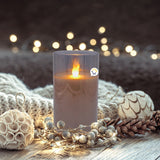 Vela Luz LED Grande Efecto Real Parafina Cristal JSM273
