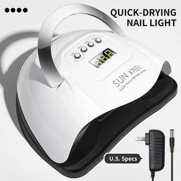 Secador de Uñas LED Blanco con 66 Luces y Doble Fuente de Luz, Alta Potencia para Gel de Uñas, Lámpara Fotográfica para Arte de Uñas en Casa o Salón DIY