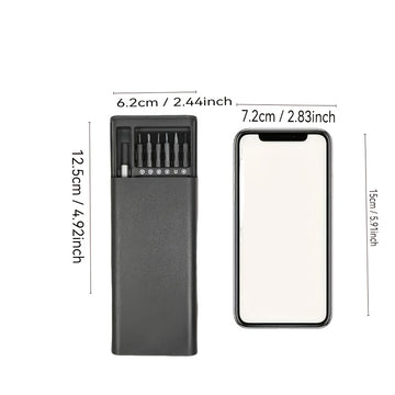 Juego de destornilladores de precisión 25 en 1, kit de herramientas multifuncional para reparar celulares y tabletas, plástico duradero, sin carga - Incluye varias puntas, kit de reparación para celulares