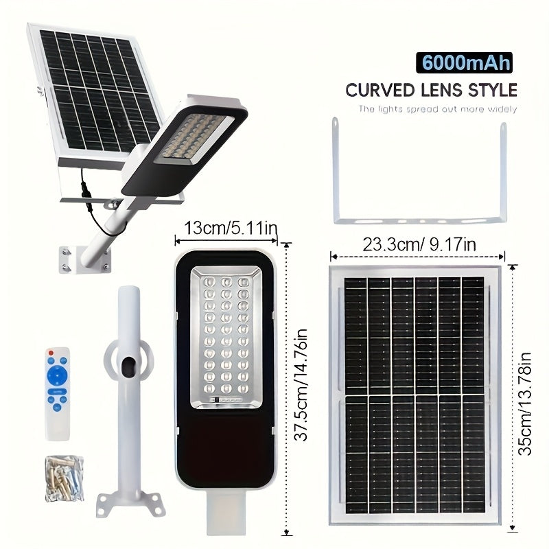 Farola Solar Sin Factura de Electricidad, Bombillas LED Ultrabrillantes, Luces Solares con Batería de Gran Capacidad Adecuadas para Iluminación de Jardines, Garajes, Patios y Caminos