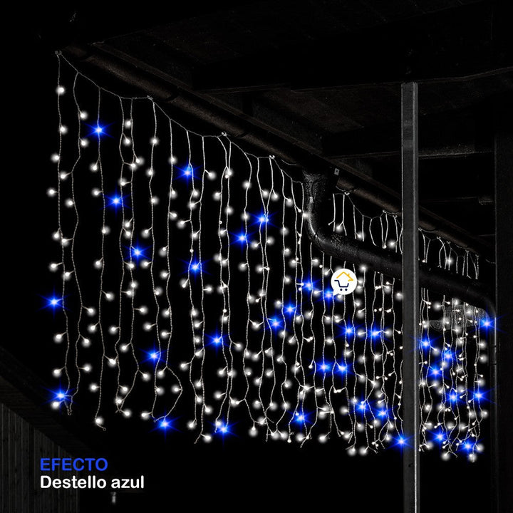 Cortina LED 6 X 1 M 240 LED Destellos Luces Navidad 1331B