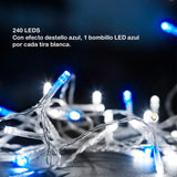 Cortina LED 6 X 1 M 240 LED Destellos Luces Navidad 1331B