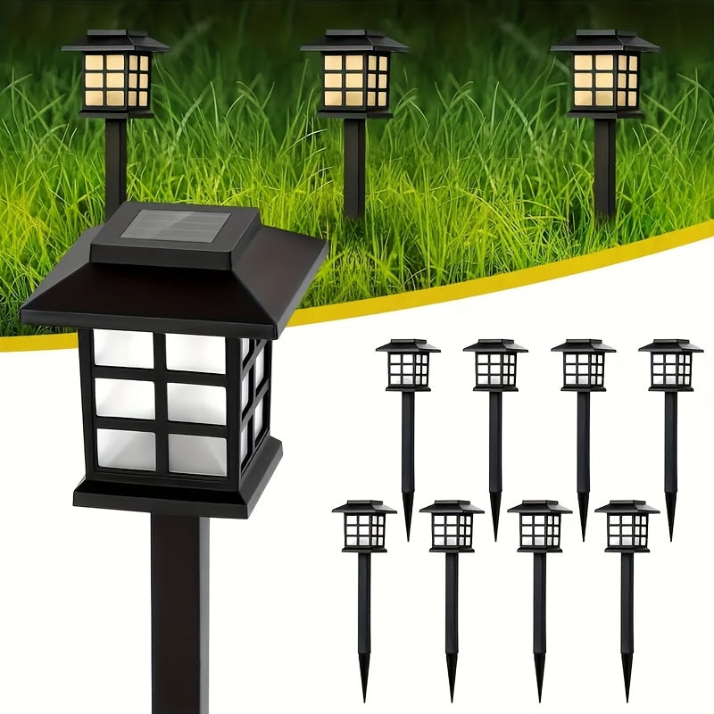 Luces Solares Exteriores Nuevas, 12 Piezas de Farolas Solares Adecuadas para Iluminación Brillante en Senderos, Ideales para Jardines y Caminos al Aire Libre