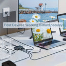 Conmutador Ethernet Gigabit LEINSIS / Adaptador de Red - Router de 4 Puertos con Alimentación USB, Puertos RJ45, Auto-Negociación y MDI/MDIX, Compatible con Cables Cat5/5e/6/7/8, para Oficina en Casa, Gaming, Streaming - Diseño Compacto, Hub de Red Domés