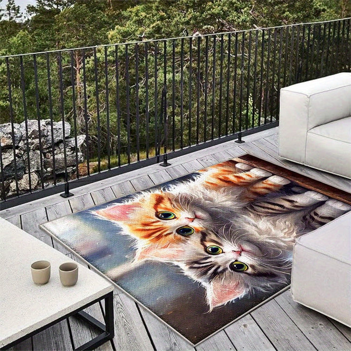 Alfombra de Lujo Seven Deer - 853gsm, Antideslizante y Lavable a Máquina para Interior/Exterior, Extra Grande para Sala, Patio o Caravana - Diseño Bohemio, Material de Alta Calidad, Fácil Limpieza, Suelo Versátil, Ideal para Camping e Interiores