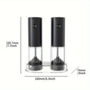 1/2pcs Conjunto de molinillos eléctricos de especias, Molinillo de sal y pimienta portátil con batería no recargable, Cámara de especias transparente, Esencial de cocina, Ideal regalo para cocineros en casa